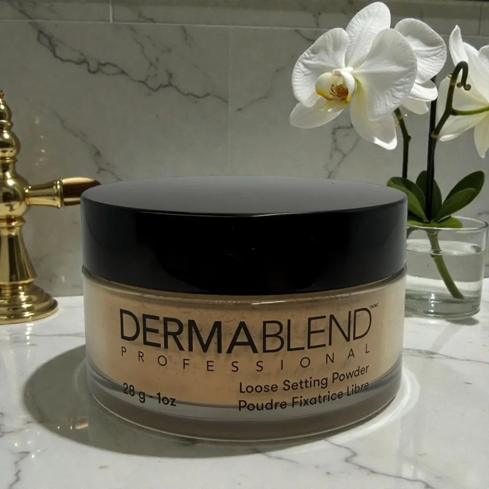 Dermablend Loose Setting Powder Warm Saffron Matte Finish Long Wear Makeup 1 oz